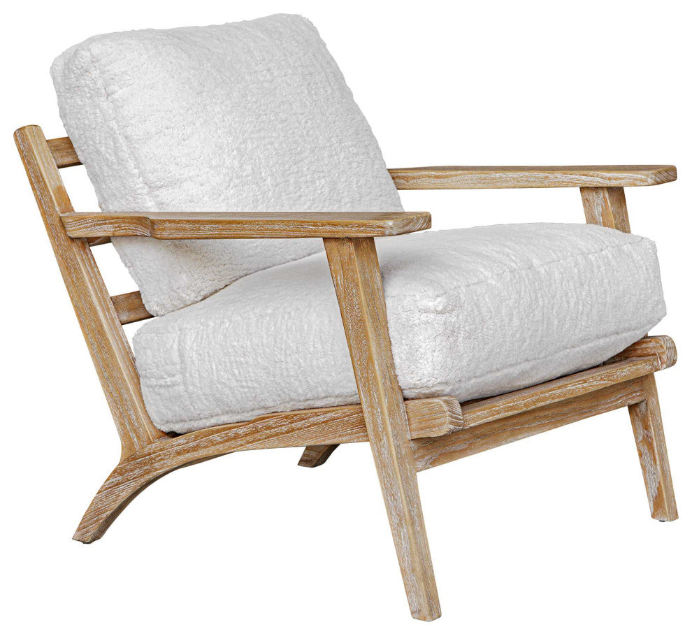 Uttermost Laid Back Sheepskin Accent Chair