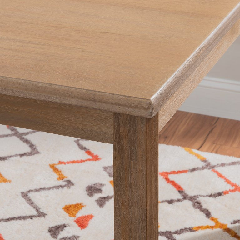 Farmhouse Dining Table, Acacia Wooden Frame & Rectangular Shaped Top, Gray Wash