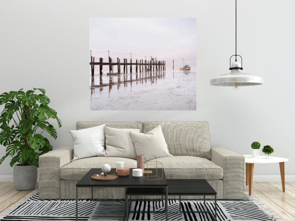 Fishing Boat Pier 3 Giclee Wrap Canvas Wall Art