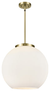 Athens Pendant, Antique Brass, Matte White, Matte White