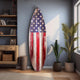 American Flag Wood Surfboard Plaque Wall Art Decor Sign - 60"x15"