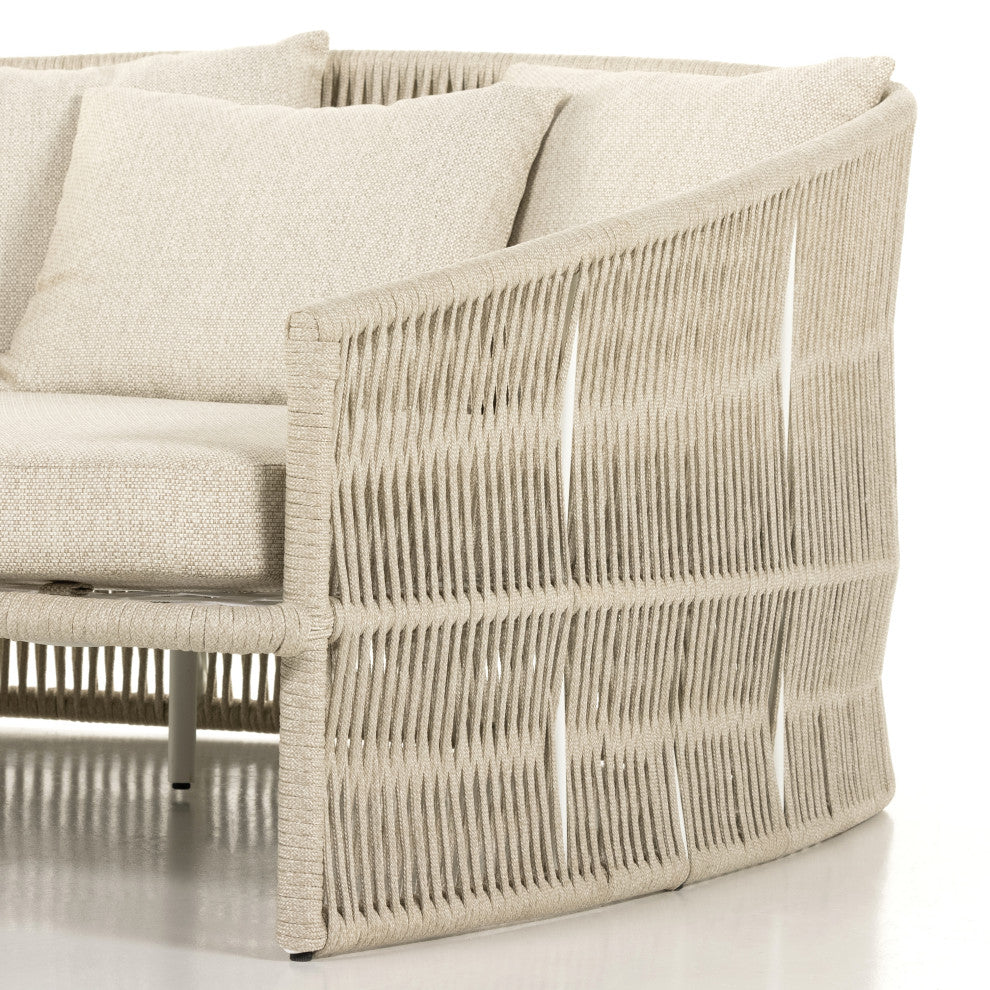 Porto Outdoor Day Bed-White Aluminum