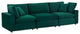 Commix Down Filled Overstuffed Performance Velvet 3-Seater Sofa