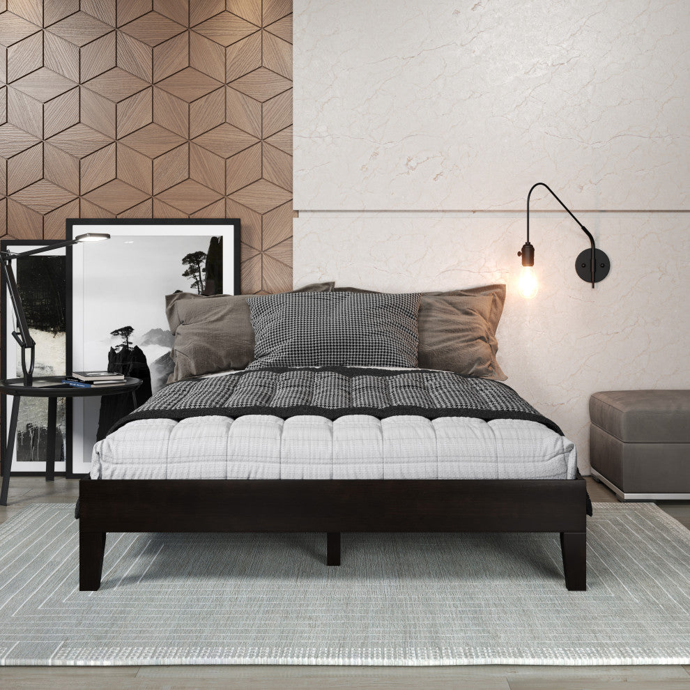 Nix Full Platform Bed, Black