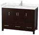 48" Single Bathroom Vanity Espresso, Carrara Cultured Marble Countertop, Sink