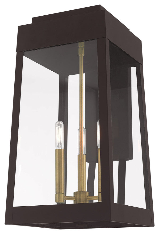 Transitional Outdoor Wall Lantern, Bronze