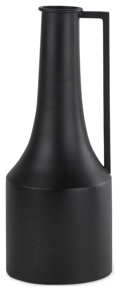 Aubrey Small 14.0H Black Iron Flower Vase