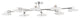 Mitzi H428608 Giselle 8 Light 48"W Semi-Flush Ceiling Fixture - Polished Nickel