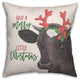 Reindeer Cow 3 16x16 Spun Poly Pillow