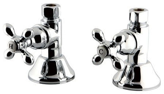 Kingston Brass Straight Stop Shut Off Valve, Polished Chrome