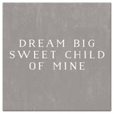 Dream Big Sweet Child 12x12 Canvas Wall Art
