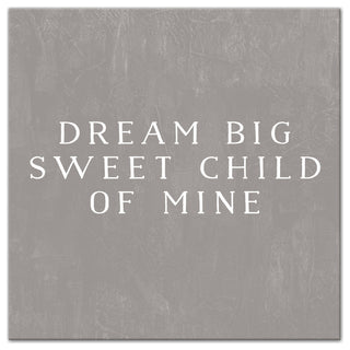 Dream Big Sweet Child 12x12 Canvas Wall Art