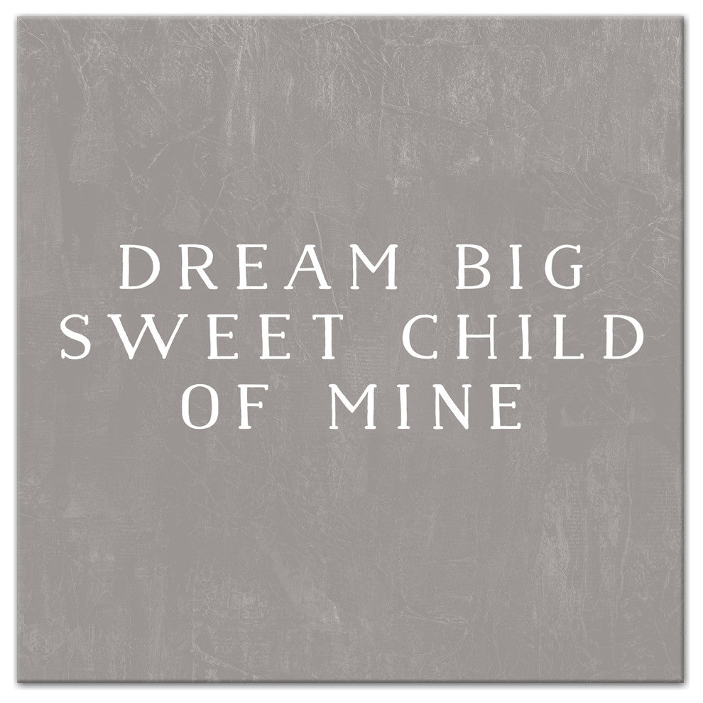 Dream Big Sweet Child 12x12 Canvas Wall Art