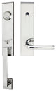 Cologne Lever, Tubular Entry Handleset, LHR, Polished Stainless Steel