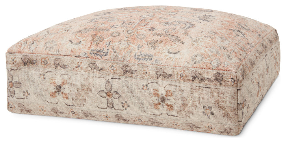Loloi LPF0020 Blush / Multi 24"W x 24"D x 8"H Pouf