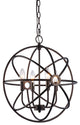 Ironclad Industrial-Style 4 Light Rubbed Bronze Ceiling Pendant