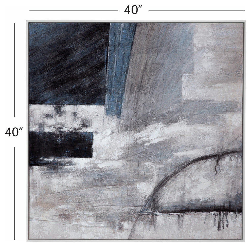 Yuma Framed Canvas - Gray