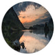 Stunning Sunrise Over Lake Panorama, Landscape Disc Metal Wall Art, 23"