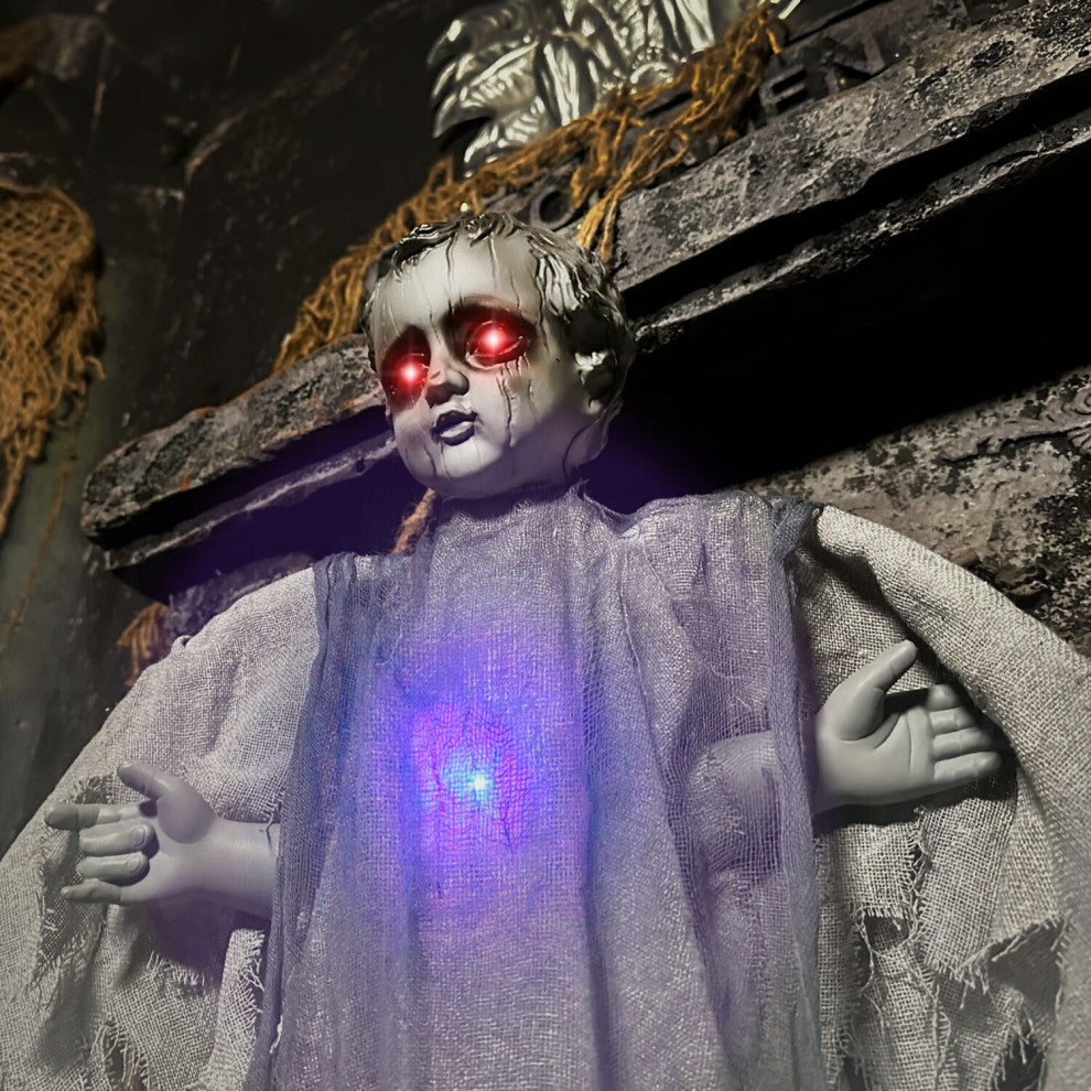 Animatronic Haunted Angel, Lights and Sound