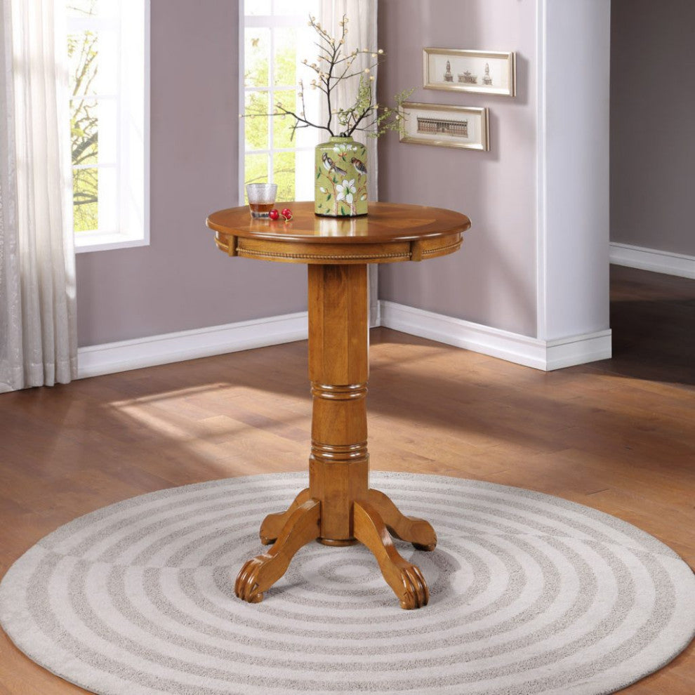 Florence 42" Height Pub Table, Distressed Brushed Oak