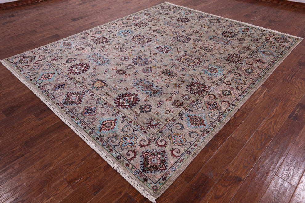 Persian Tabriz Handmade Wool Rug 8' 2" X 9' 10" Q10138