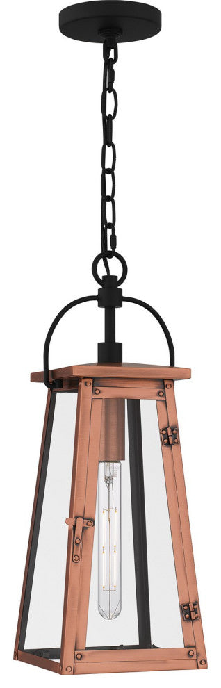 Carolina 1-Light Outdoor Hanging Lantern in Aged Copper