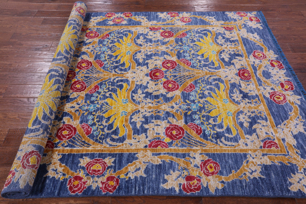 5' 10" X 8' 7" William Morris Handmade Wool Rug - Q13384