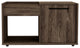 Velvet Coffee Table with Single-Door Cabinet, Dark Walnut