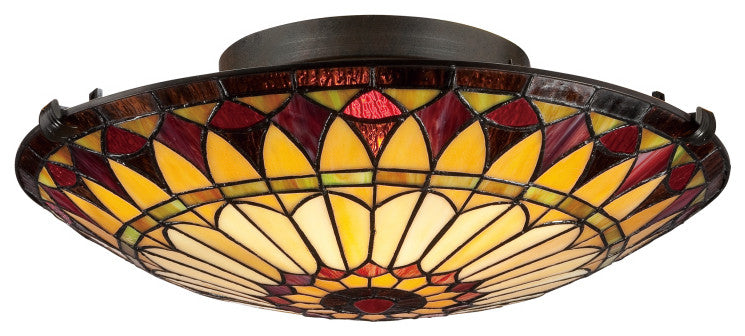 West End 2-Light Flush Mount, Vintage Bronze