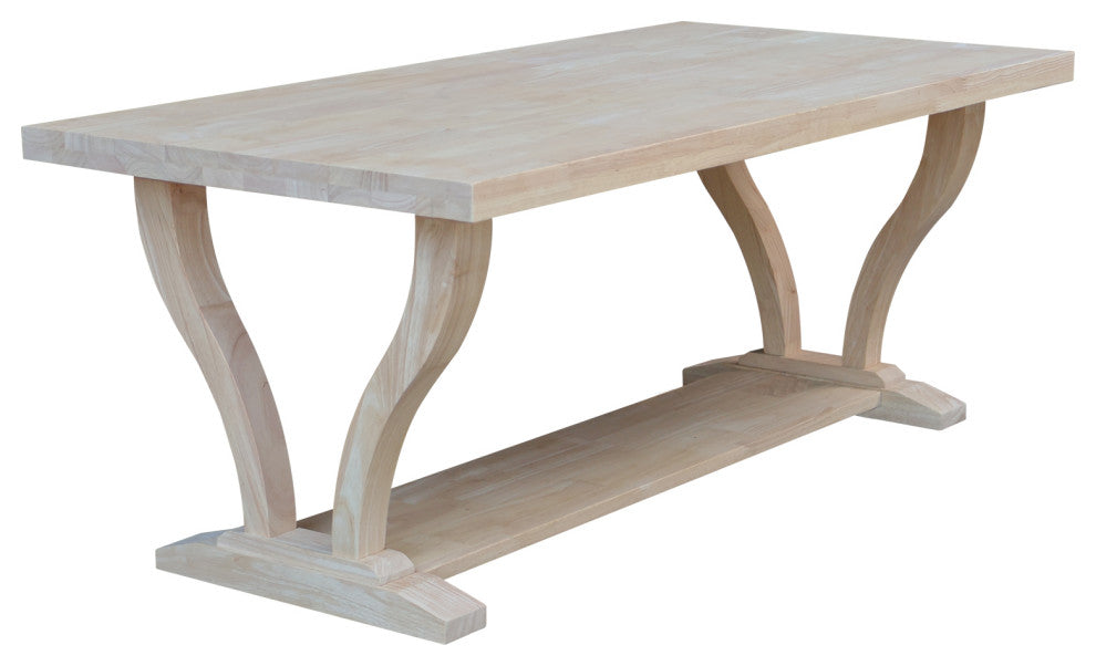 LaCasa Solid Wood Coffee Table, Unfinished