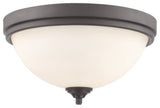 Bordeaux Collection 3 Light Flush Mount Light in Bronze Finish
