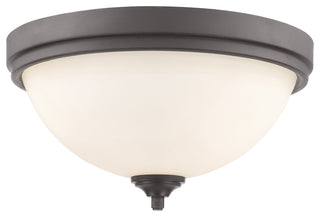 Bordeaux Collection 3 Light Flush Mount Light in Bronze Finish