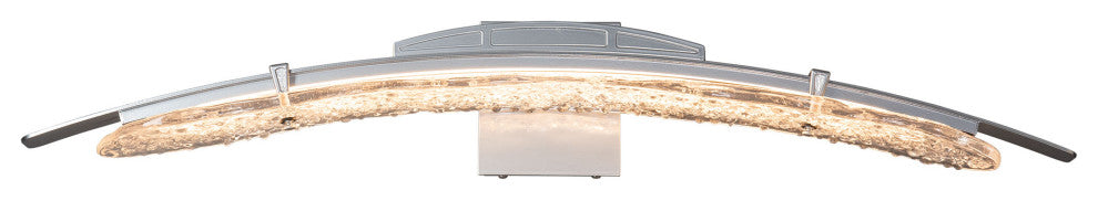 Glissade LED Bath Sconce Sterling Clear Glass