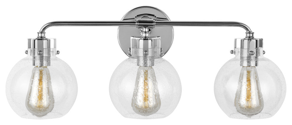 Clara 3-Light Vanity, Chrome