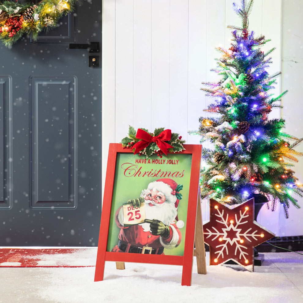 23.75"H Wooden Easel Porch Decor