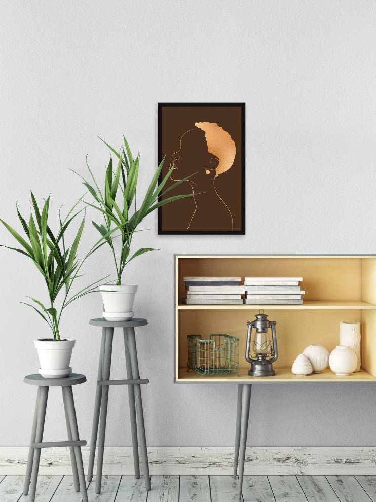 "Short Hair Donï¿½t Care" Framed Painting Print, 16x24