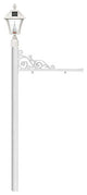 Prestige Real Estate Sign System With Bayview Solar Lamp, No Base In White Color