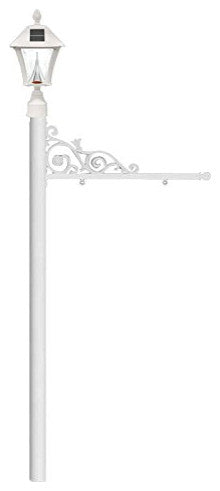 Prestige Real Estate Sign System With Bayview Solar Lamp, No Base In White Color