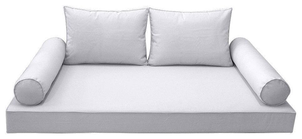 S1 Queen Size 5PC Pipe Daybed Mattress Cushion Bolster Pillow Complete Set AD105