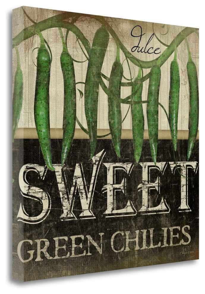 "Sweet Green Chilies" By Jennifer Pugh, Giclee Print on Gallery Wrap Canvas