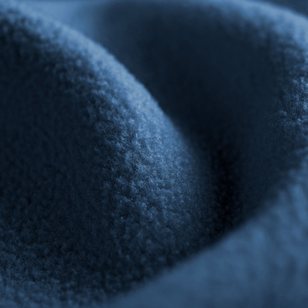 Bare Home Polar Fleece Lightweight Blanket, Dark Blue, Throw