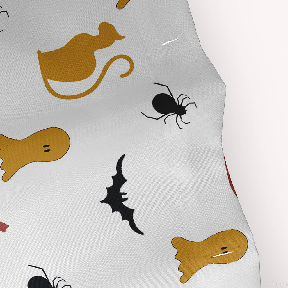 70"Wx73"L Halloween Halloween Critters Shower Curtain, Golden Mustard