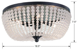 Crystorama Lighting Group 605 Rylee 4 Light 19"W Flush Mount Bowl - Matte Black