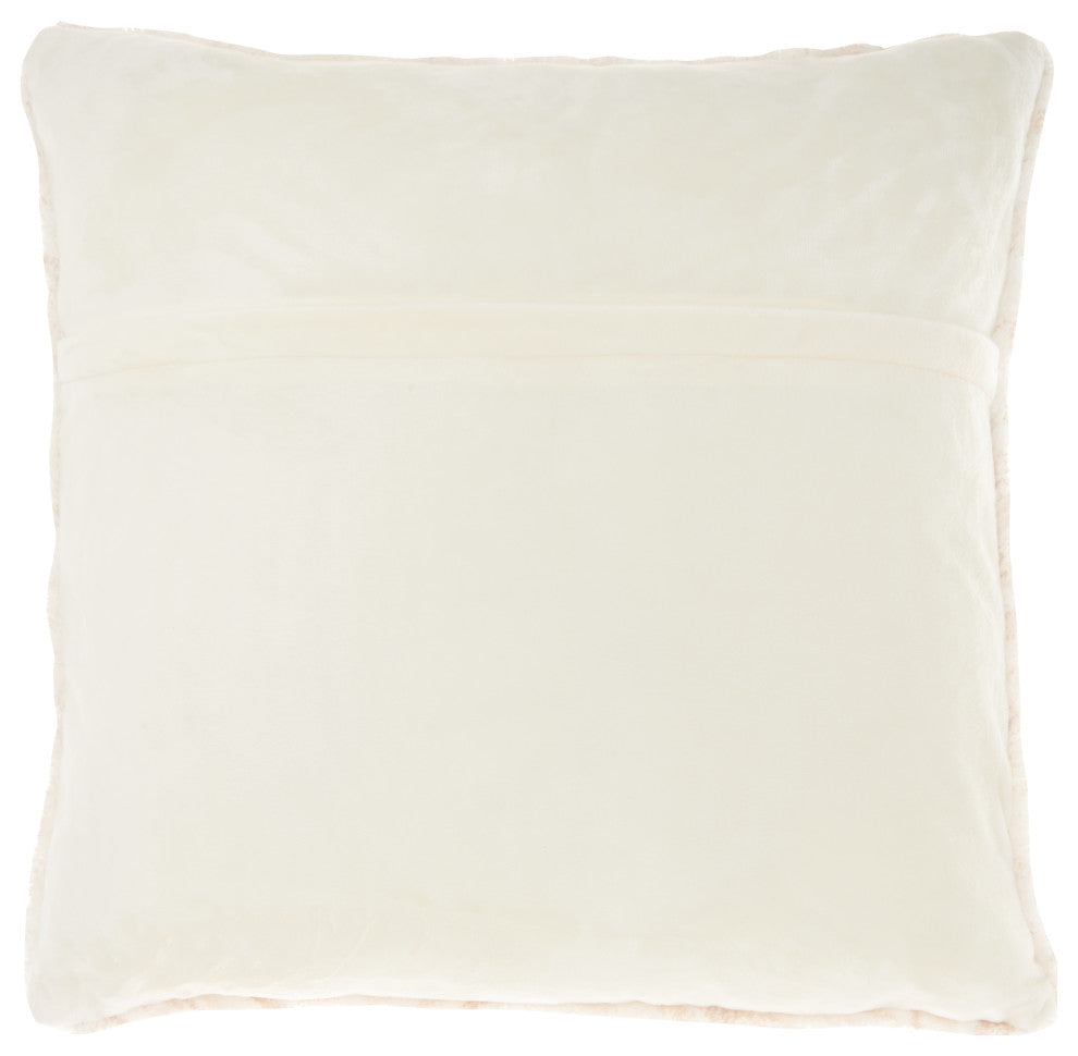 Mina Victory BJ400 Throw Pillow, Beige, 20"X20"