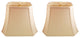 Royal Designs Rectangle Cut Corner Lamp Shade, Beige, (6x8)x(9x14)x10, Set of 2