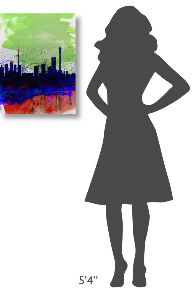 "Johannesburg Watercolor Skyline" Fine Art Print