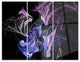 "Billowing Smoke Blue Purple" Digital Metal Wall Art, 3 Panels, 36"x28"