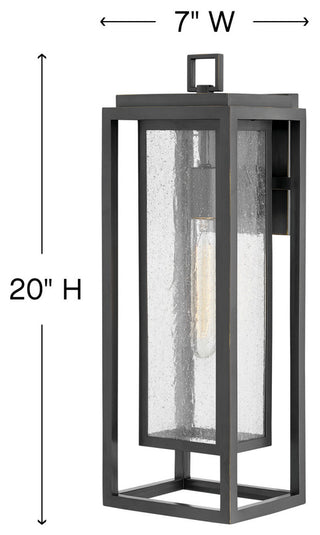 Hinkley 20" Republic Large Outdoor Wall Mount Lantern, Oil-Rubbed Bronze