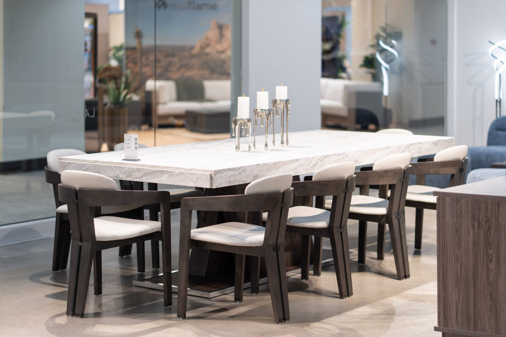 Modrest Thorne Light Grey and Dark Grey Arm Dining Chair