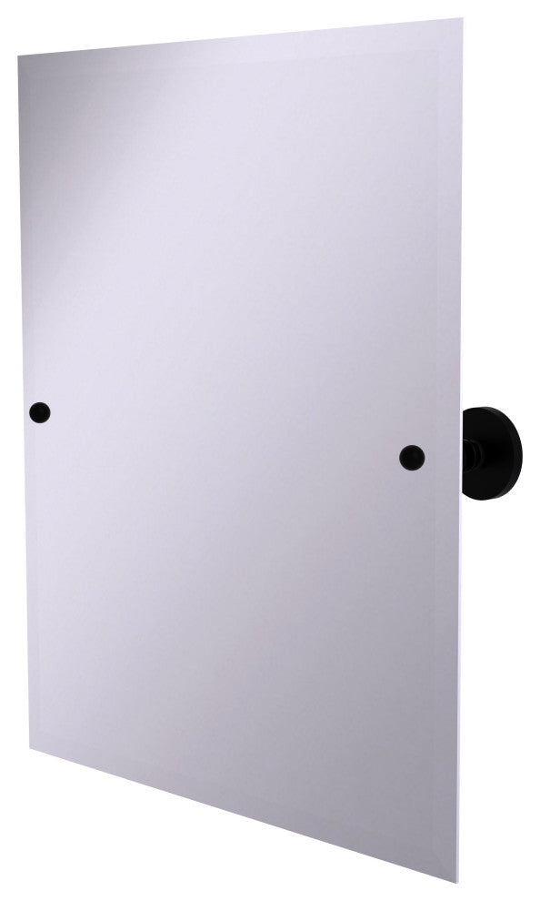 Prestige Skyline Frameless Beveled Edge Tilt Mirror, Matte Black